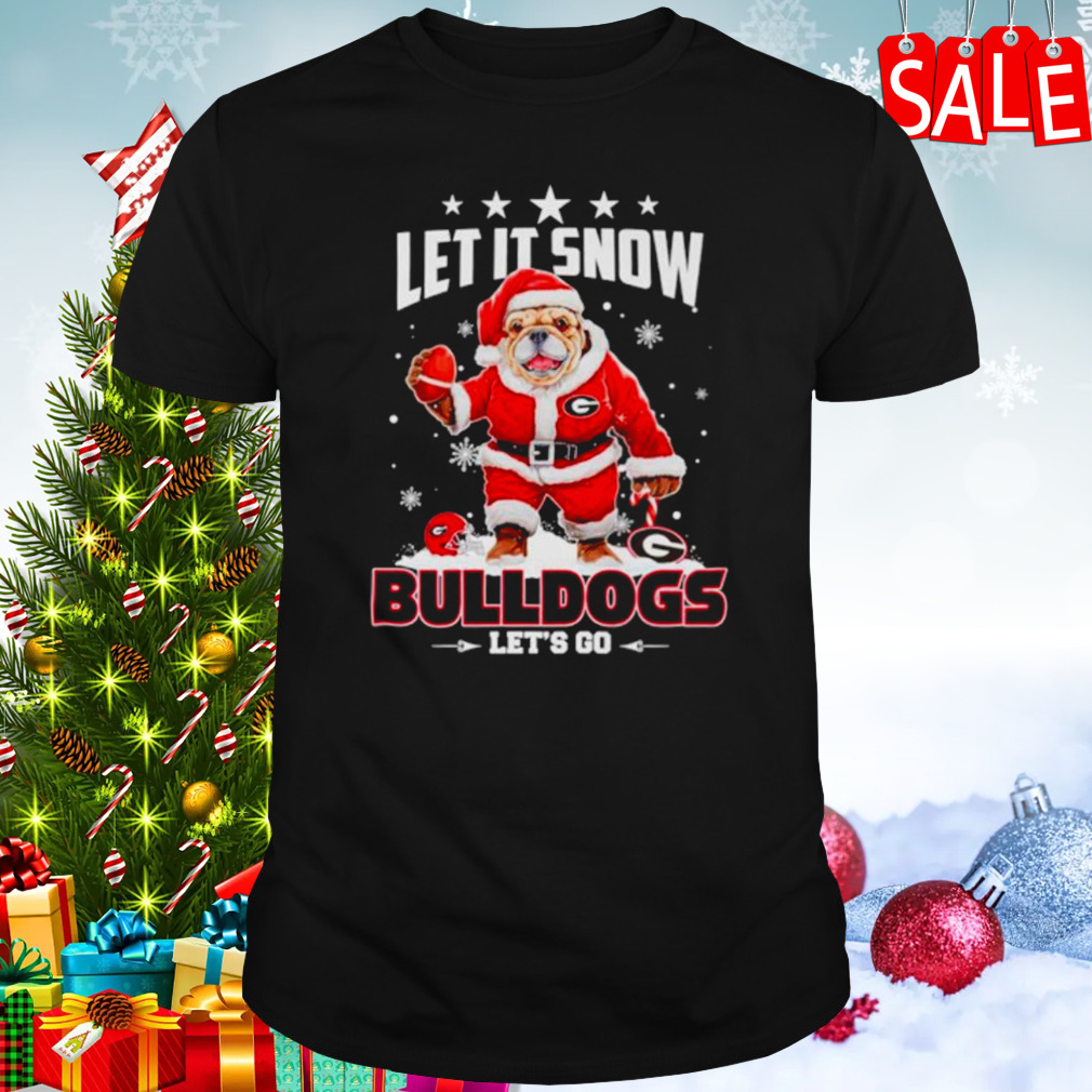Let it snow Bulldogs let’s go shirt 1 Unisex tshirt