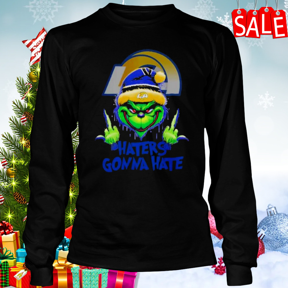 Los Angeles Rams Grinch Middle Finger Haters Gonna Hate Logo shirt 3 Longsleeve tshirt
