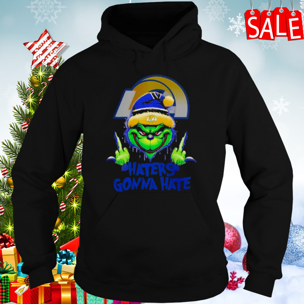 Los Angeles Rams Grinch Middle Finger Haters Gonna Hate Logo shirt 5 Hoodies
