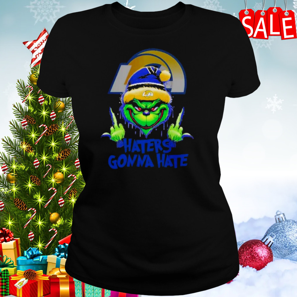 Los Angeles Rams Grinch Middle Finger Haters Gonna Hate Logo shirt 2 Women's tshirt