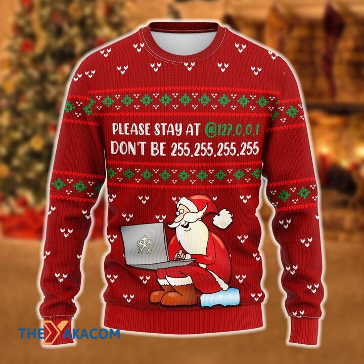 Merry Xmas With Social Distancing Programmer Awesome Gift For Christmas Ugly Christmas Sweater