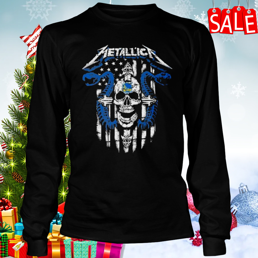 Metallica Snake Skull Golden State Warriors Logo Gildan 2023 shirt 3 Longsleeve tshirt