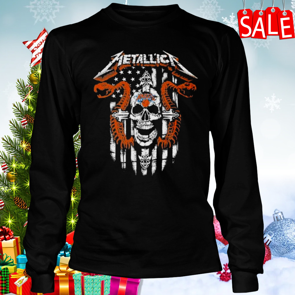 Metallica Snake Skull New York Knicks Logo Gildan 2023 shirt 3 Longsleeve tshirt