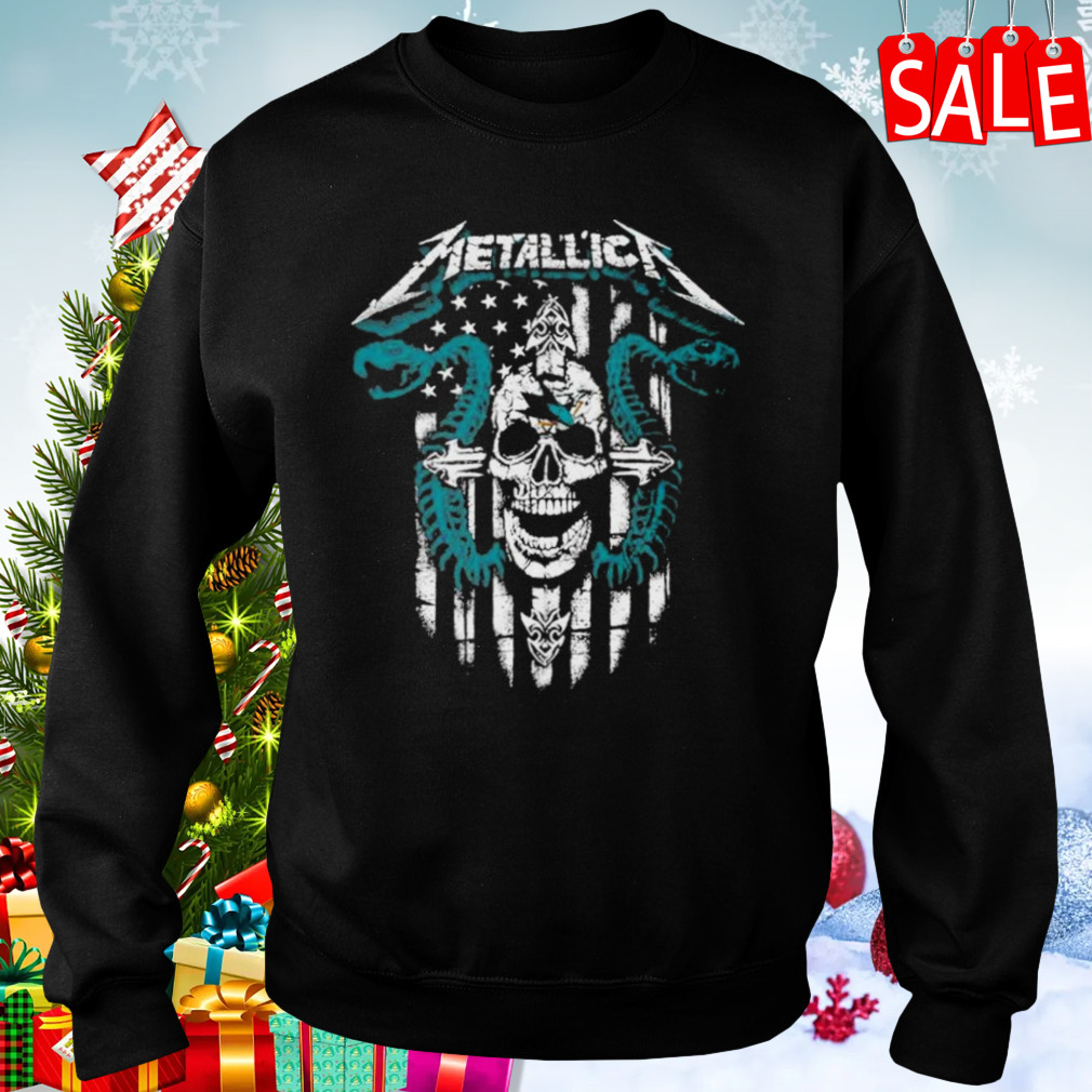 Metallica Snake Skull San Jose Sharks Logo Gildan 2023 shirt 4 Sweaters