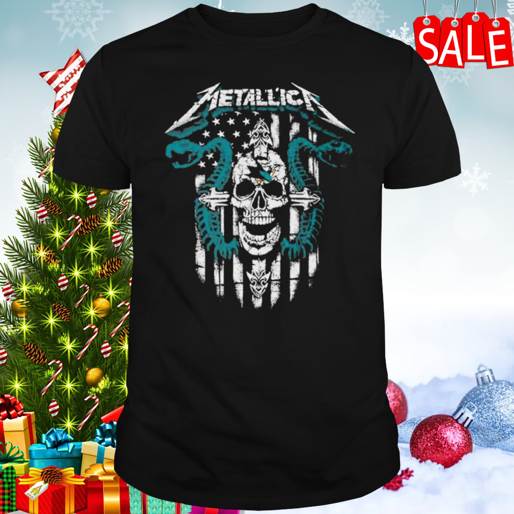Metallica Snake Skull San Jose Sharks Logo Gildan 2023 shirt 1 Unisex tshirt