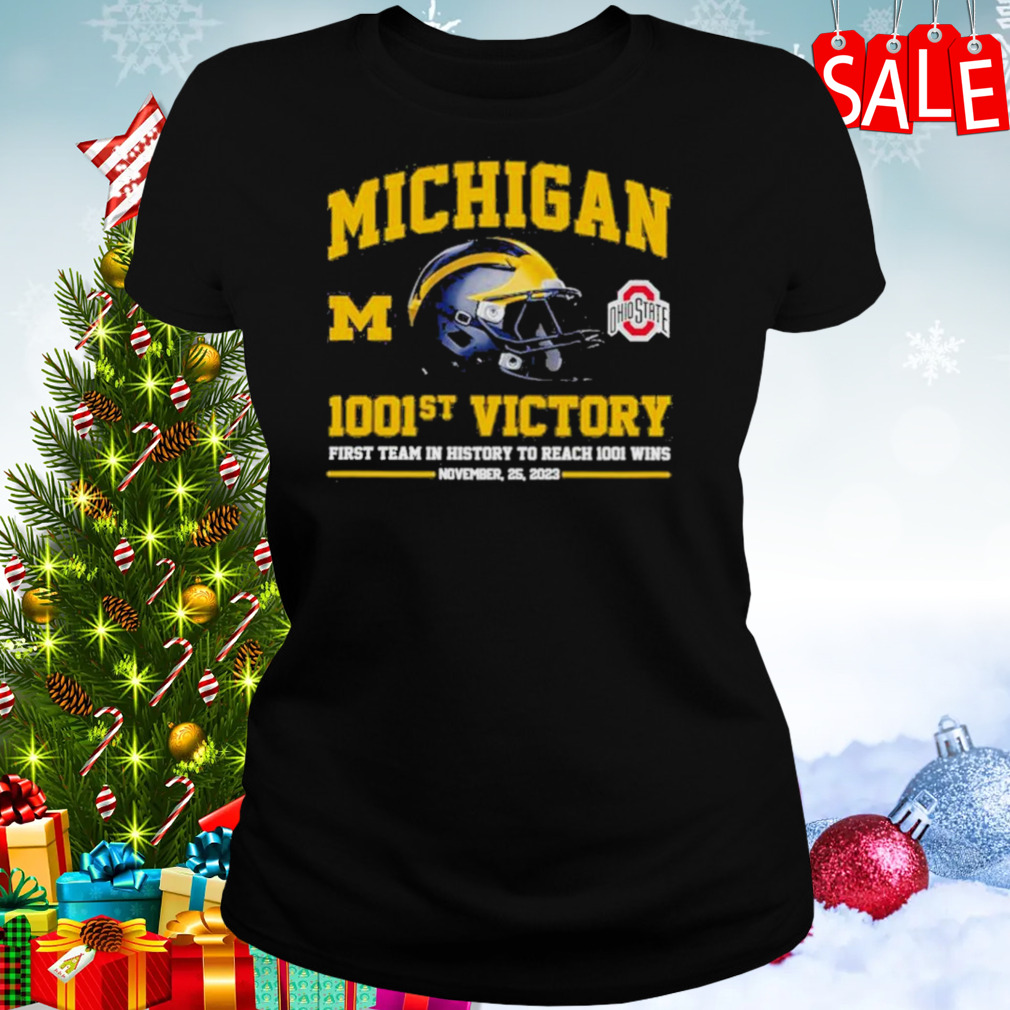 Michigan Wolverines 1001st Victory First Team In History To Reach 1001 Wins November 25, 2023 T-Shirt 2 Women's tshirt