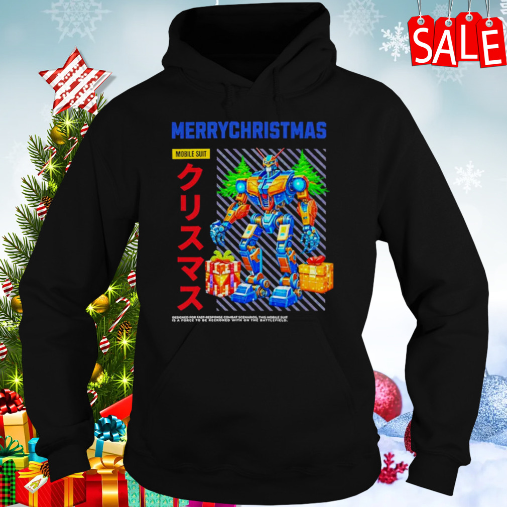 Mobile Suit Gundam Merry Christmas gift shirt 5 Hoodies