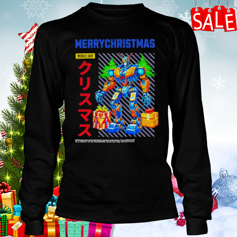 Mobile Suit Gundam Merry Christmas gift shirt 3 Longsleeve tshirt