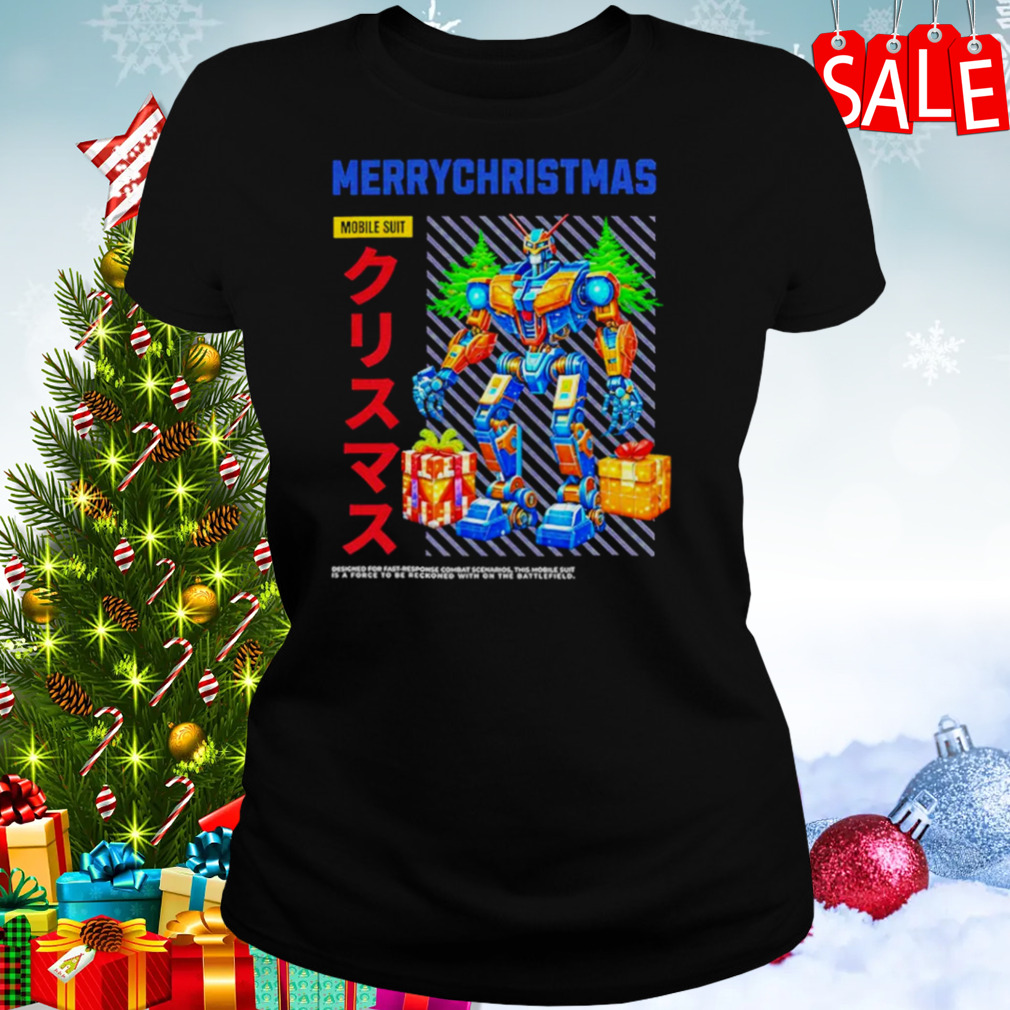Mobile Suit Gundam Merry Christmas gift shirt 2 Women's tshirt