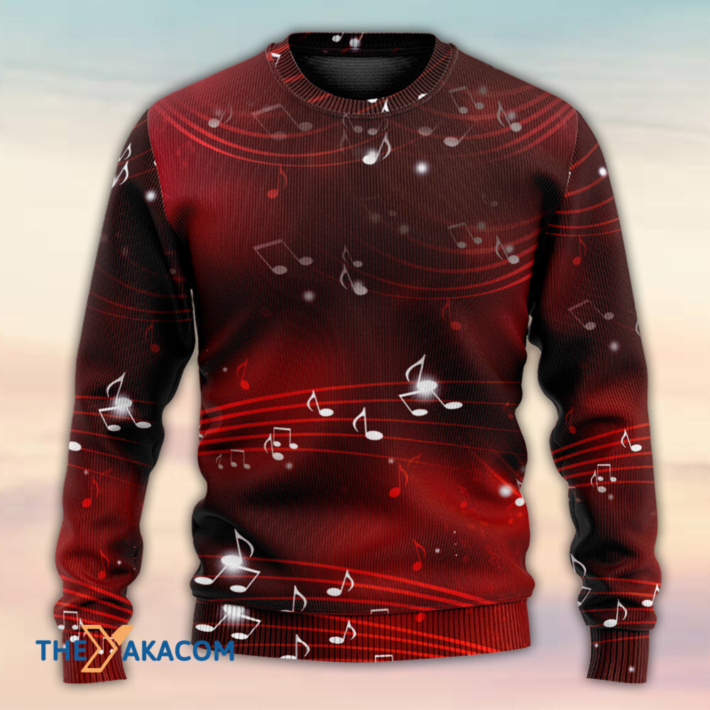 Music Musical Notes And Blurry Lights On Dark Red Gift For Lover Ugly Christmas Sweater 2 Music Musical Notes And Blurry Lights On Dark Red Gift For Lover Ugly Christmas Sweater