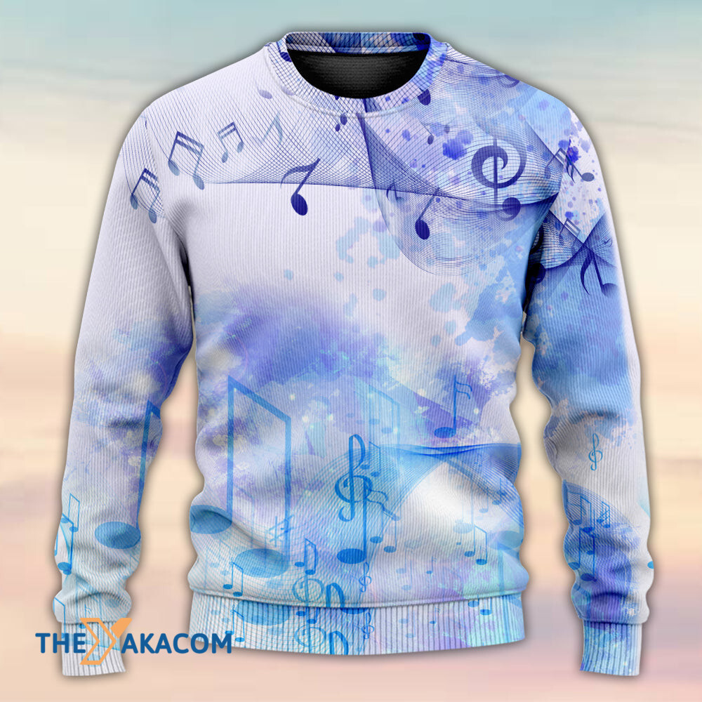 Music Watercolor Music Notes Gift For Lover Ugly Christmas Sweater 2 Music Watercolor Music Notes Gift For Lover Ugly Christmas Sweater