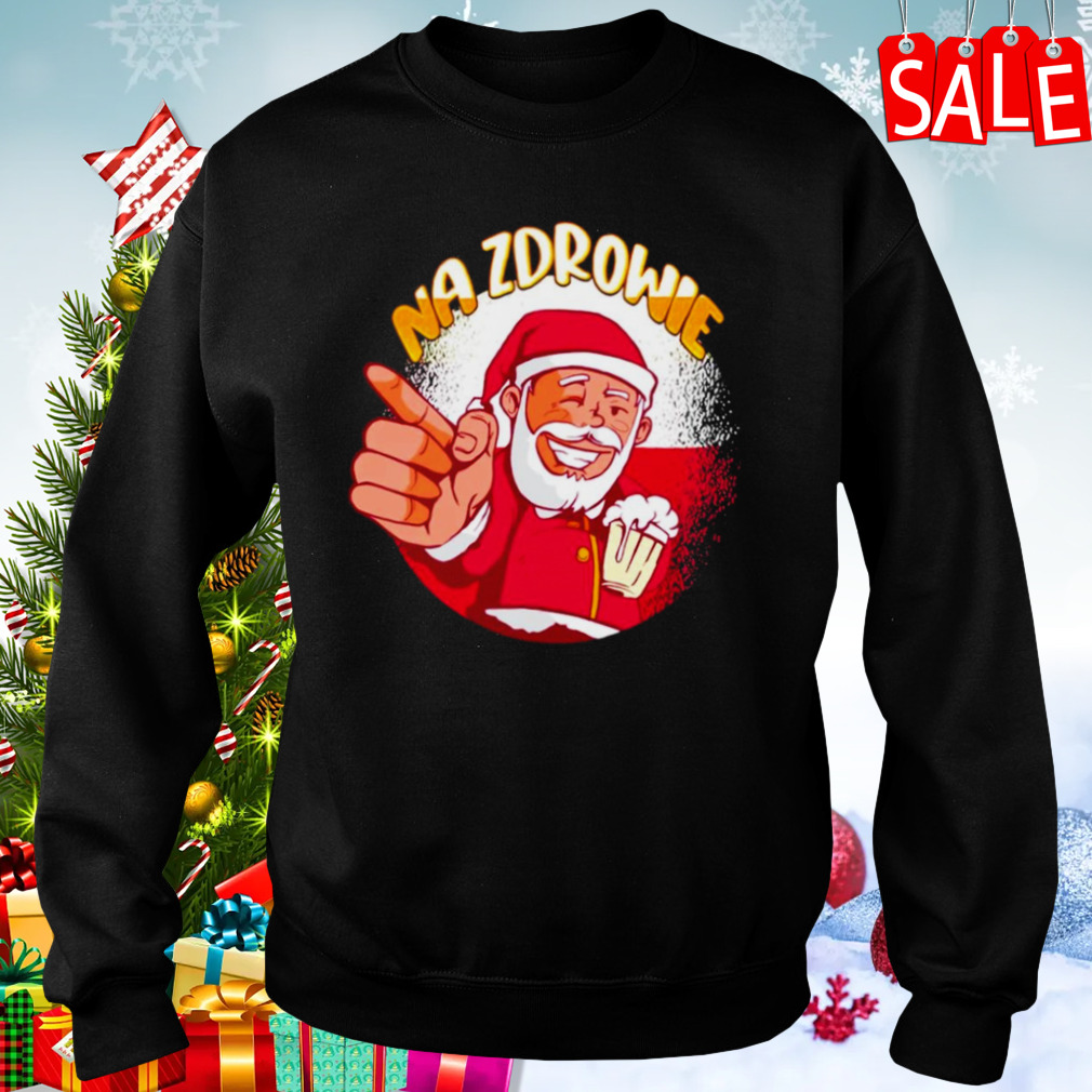 Na Zdrowie Santa drink beer shirt 4 Sweaters