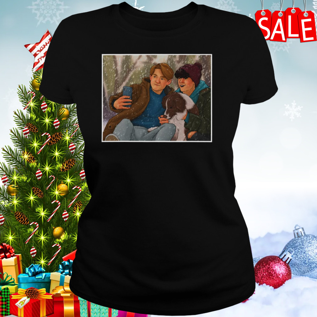 Nick And Charlie Heartstopper Snow Day Drawing Nellie shirt 2 Women's tshirt