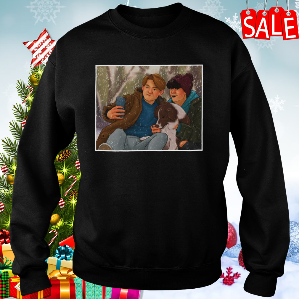 Nick And Charlie Heartstopper Snow Day Drawing Nellie shirt 4 Sweaters