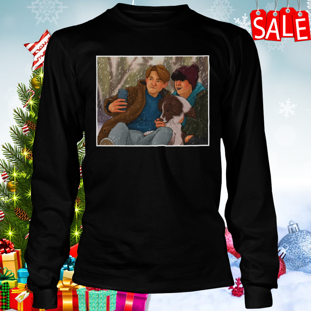 Nick And Charlie Heartstopper Snow Day Drawing Nellie shirt 3 Longsleeve tshirt