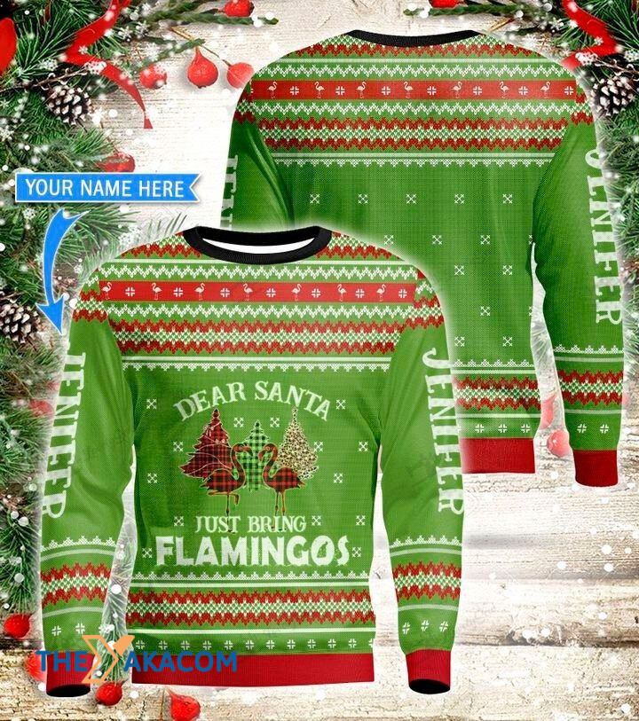 Personalized Christmas Day's Black And Red Caro Flamingos Gift For Christmas Ugly Christmas Sweater 1 Personalized Christmas Day's Black And Red Caro Flamingos Gift For Christmas Ugly Christmas Sweater