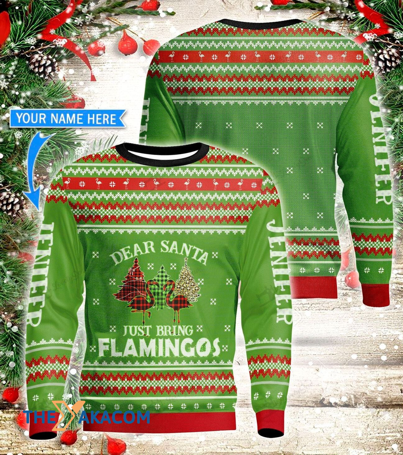 Personalized Christmas Flamingos Gift For Christmas Ugly Christmas Sweater 2 Personalized Christmas Flamingos Gift For Christmas Ugly Christmas Sweater