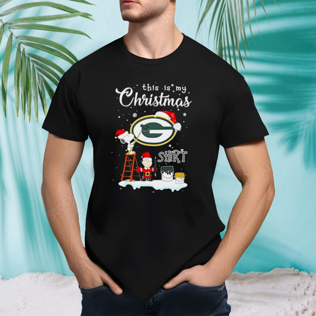 Snoopy And Charlie Brown Nfl Green Bay Packers This Is My Christmas T-shirt