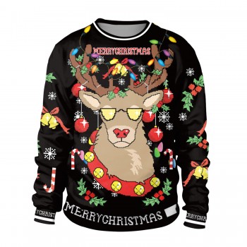 UGLY CHRISTMAS SWEATER MERRY CHRISTMAS REINDEER 3D SWEATSHIRT SWEATER