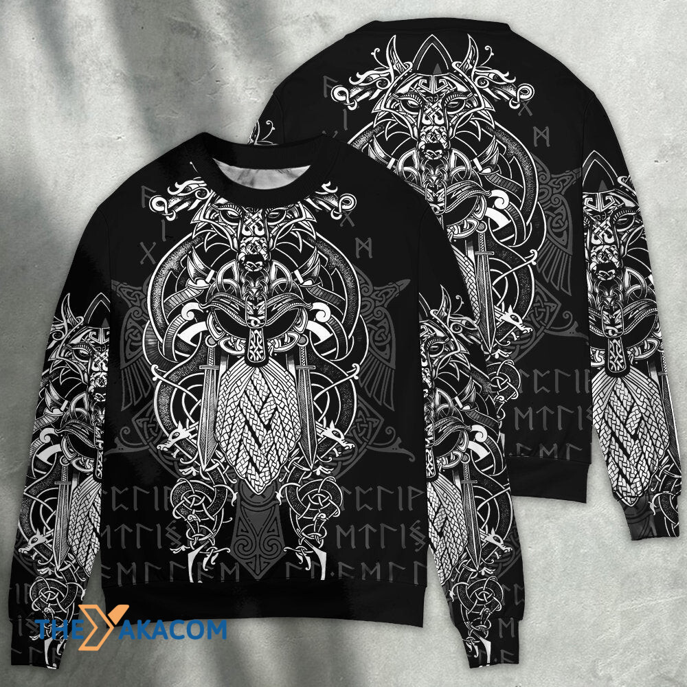 Viking Warrior Blood Pattern Gift For Lover Ugly Christmas Sweater