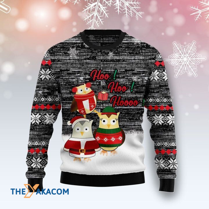 White And Yellow Owl Family Hoo Hoo Hoooo Gift For Christmas Ugly Christmas Sweater