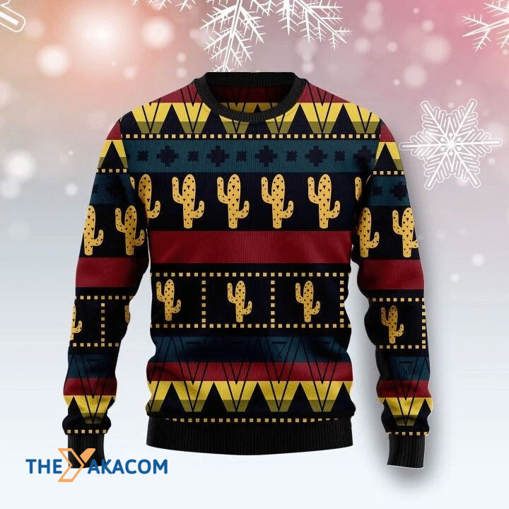 Yellow Catus Gift For Christmas Ugly Christmas Sweater
