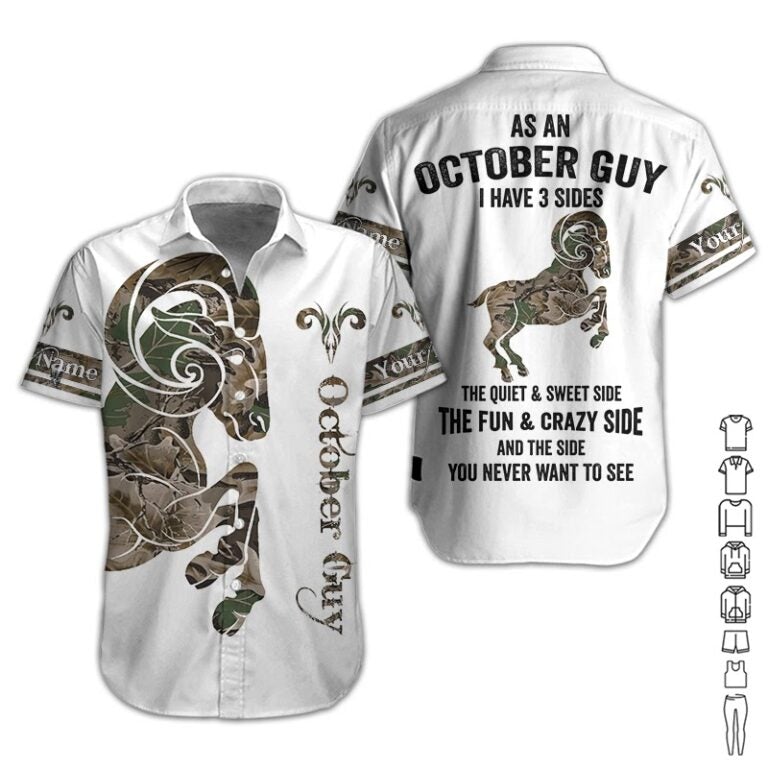 October Guy Custom Name Aloha Hawaiian Shirts For Men For Women HN1550
