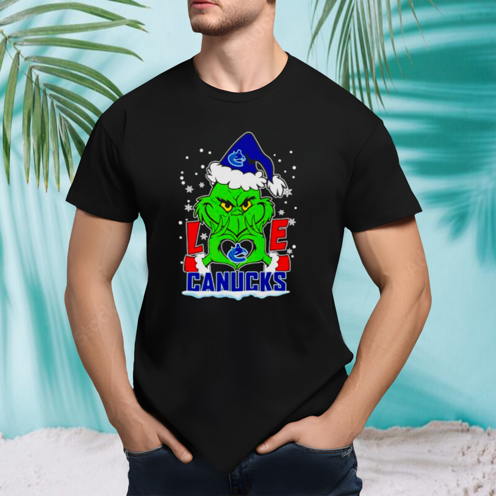 Santa Grinch love Vancouver Canucks shirt