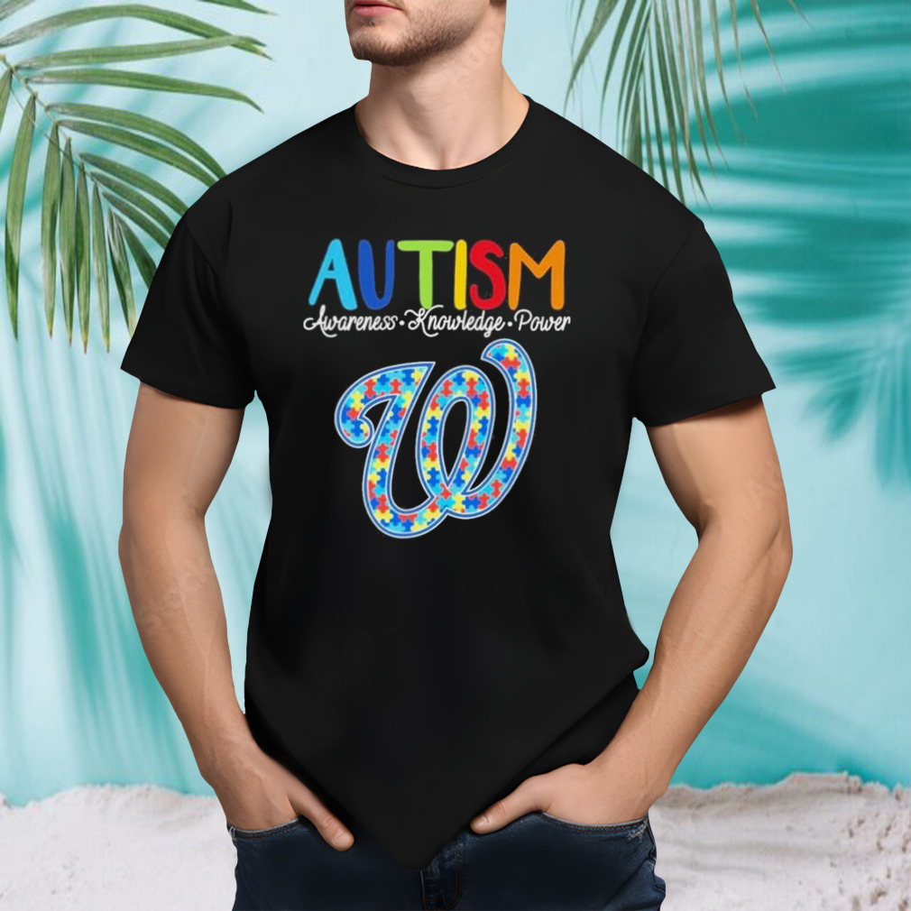Washington Nationals Autism Awareness Knowledge Power shirt