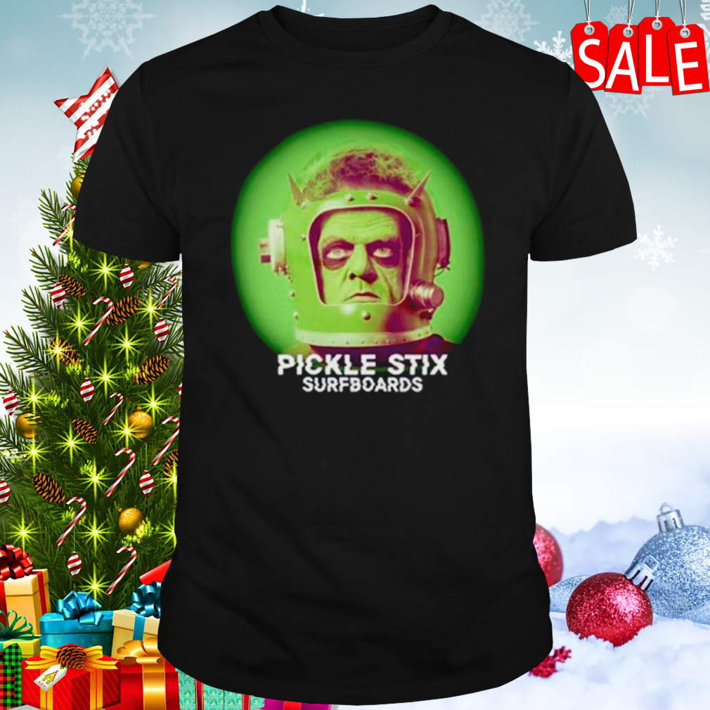 Pickle stix surfboards spaceman shirt