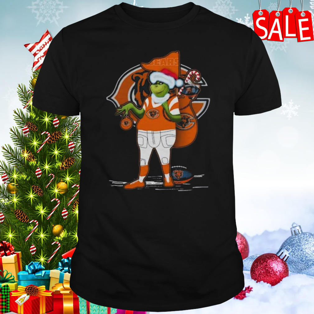 Santa Grinch Chicago Bears Christmas 2023 Shirt