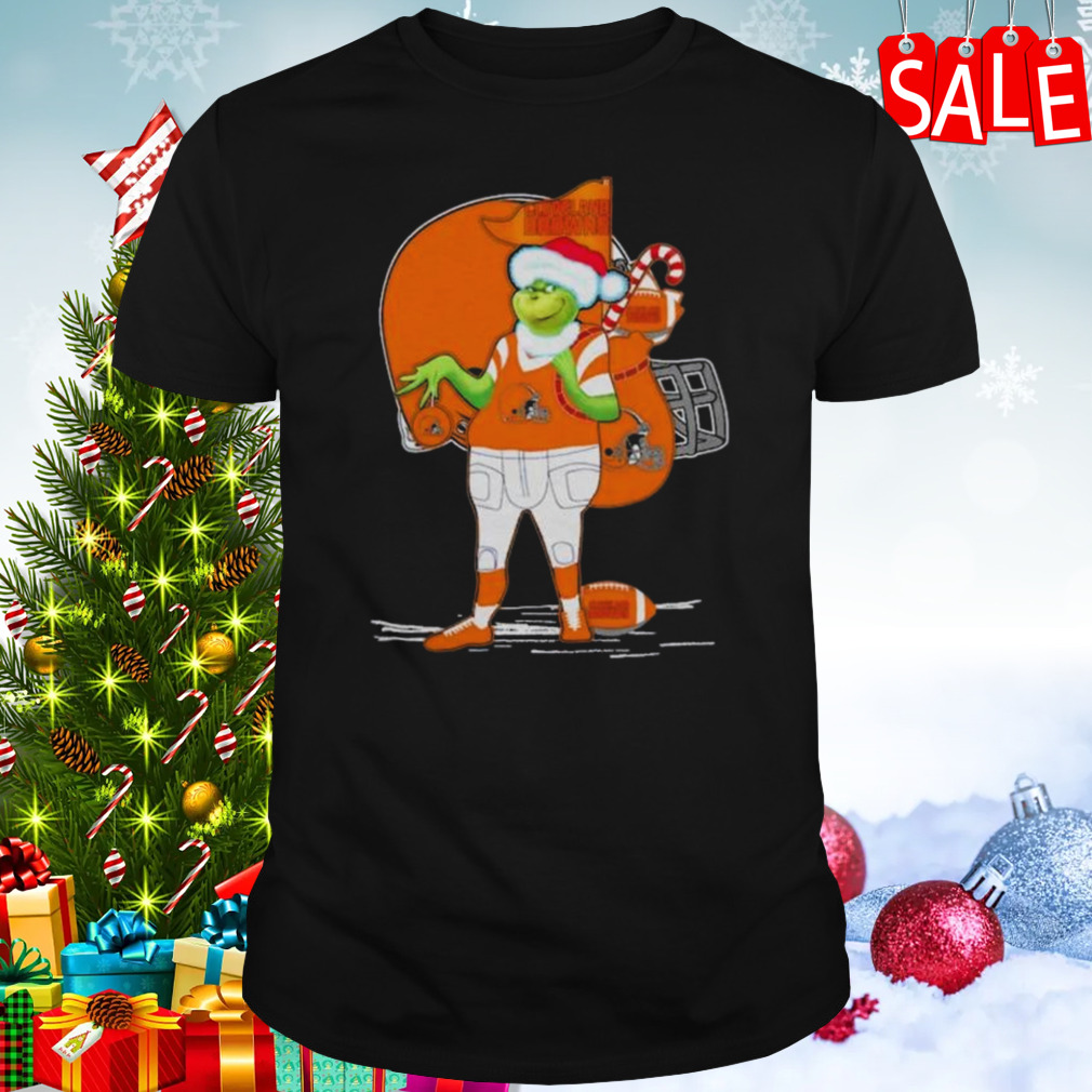 Santa Grinch Cleveland Browns Christmas 2023 Shirt