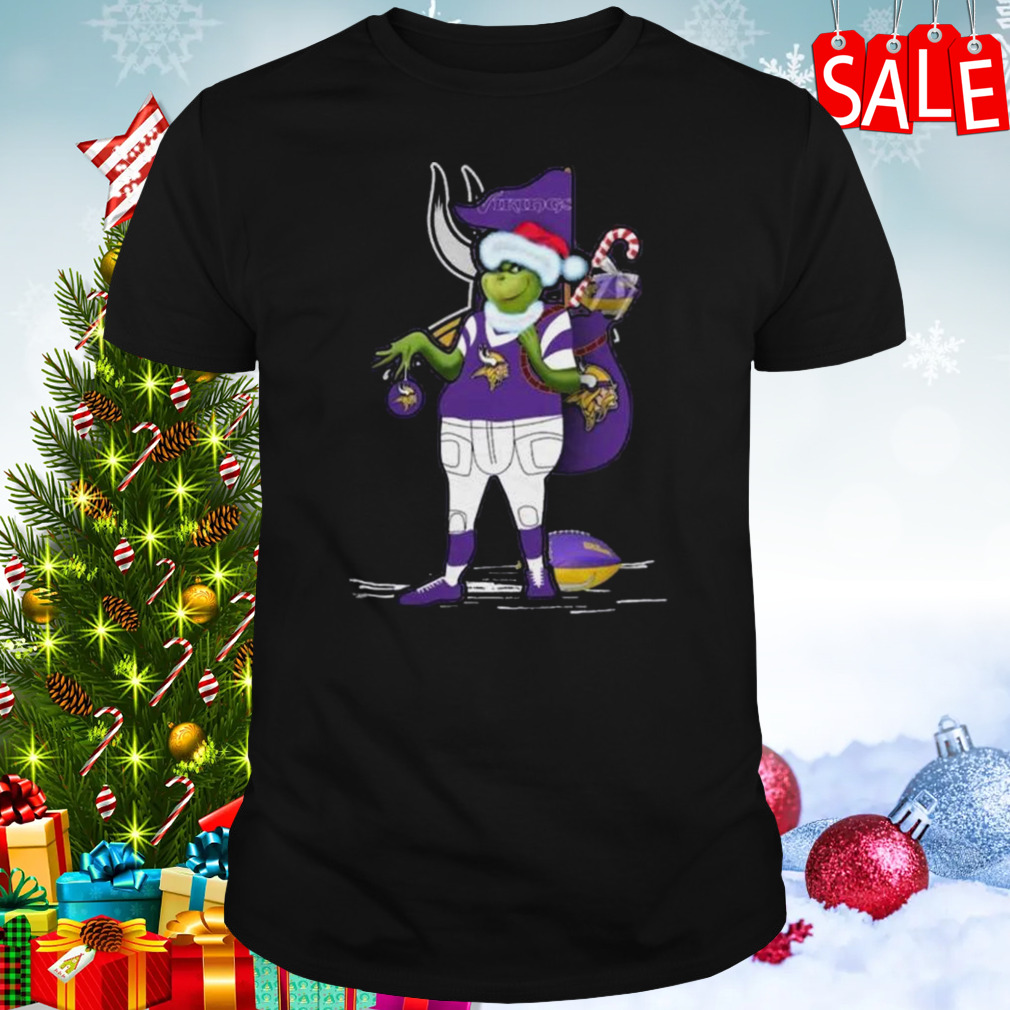 Santa Grinch Minnesota Vikings Christmas 2023 Shirt