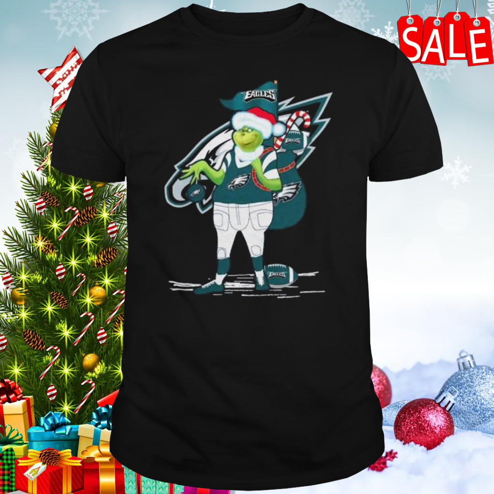 Santa Grinch Philadelphia Eagles Christmas 2023 Shirt