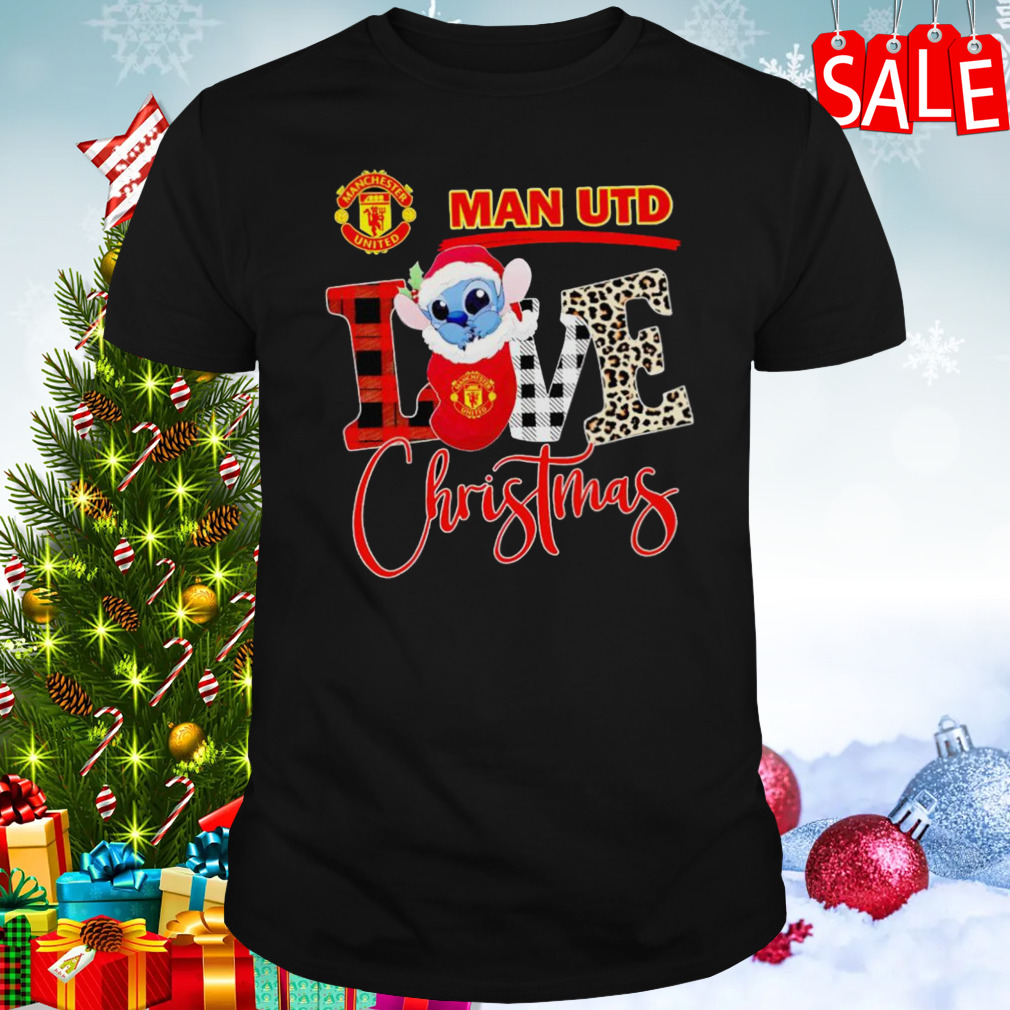 Manchester United Stitch love Christmas shirt