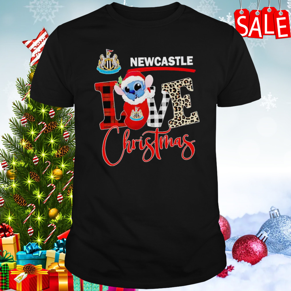 Newcastle United Stitch love Christmas shirt