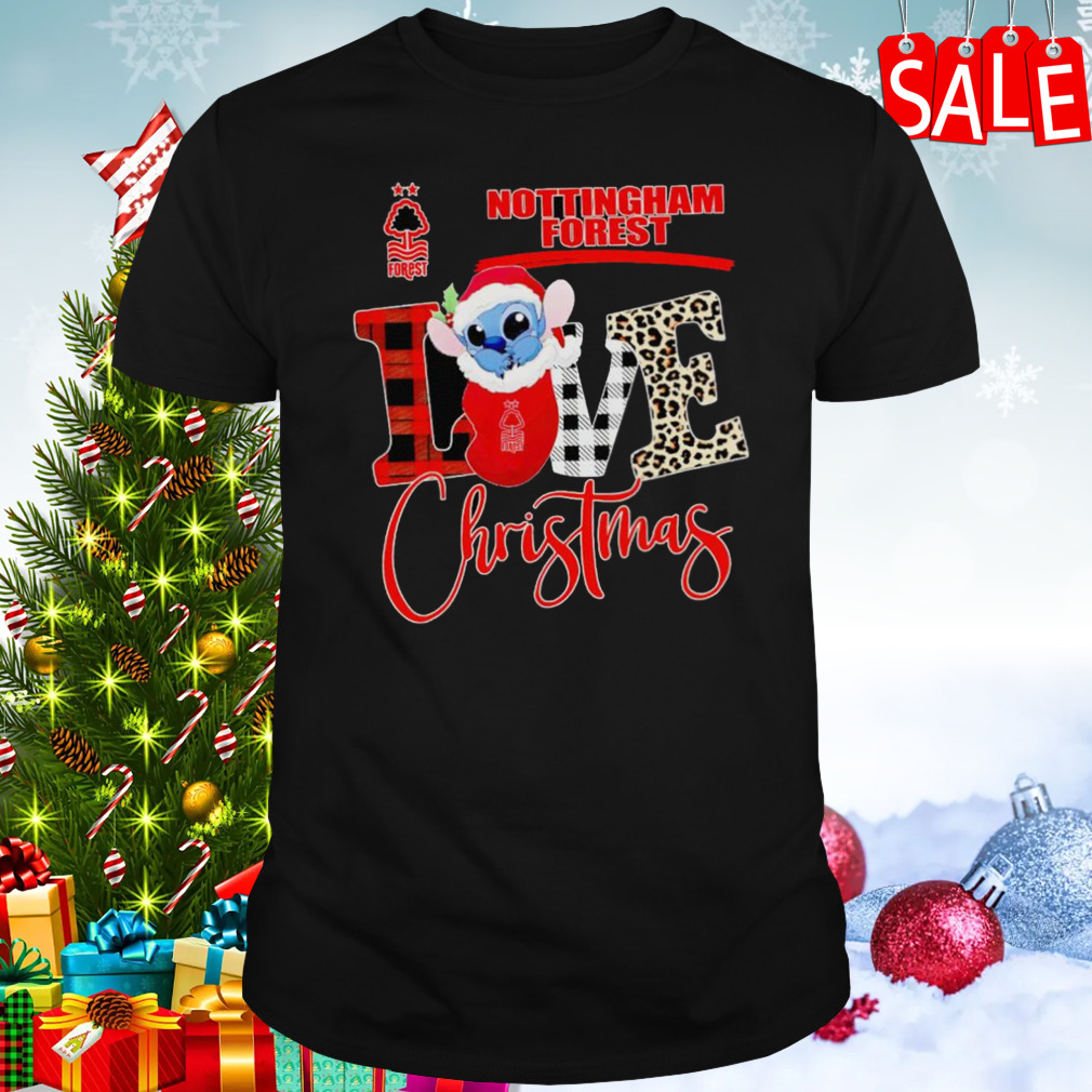 Nottingham Forest Stitch love Christmas shirt