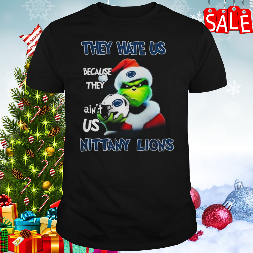 Santa Grinch Christmas They Hate Us Because Ain’t Us Penn State Nittany Lions Helmet shirt