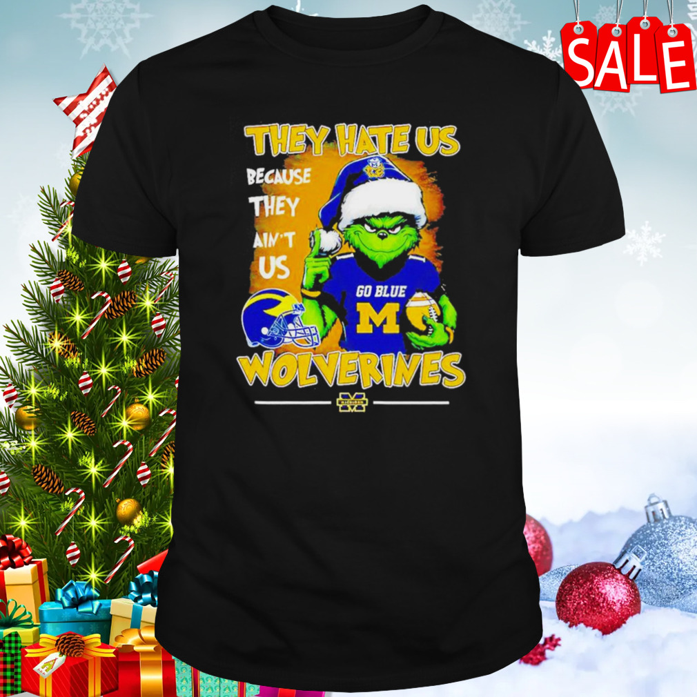 Santa Grinch They Hate Us Because They Ain’t Is Michigan Wolverines Football Christmas Shirt