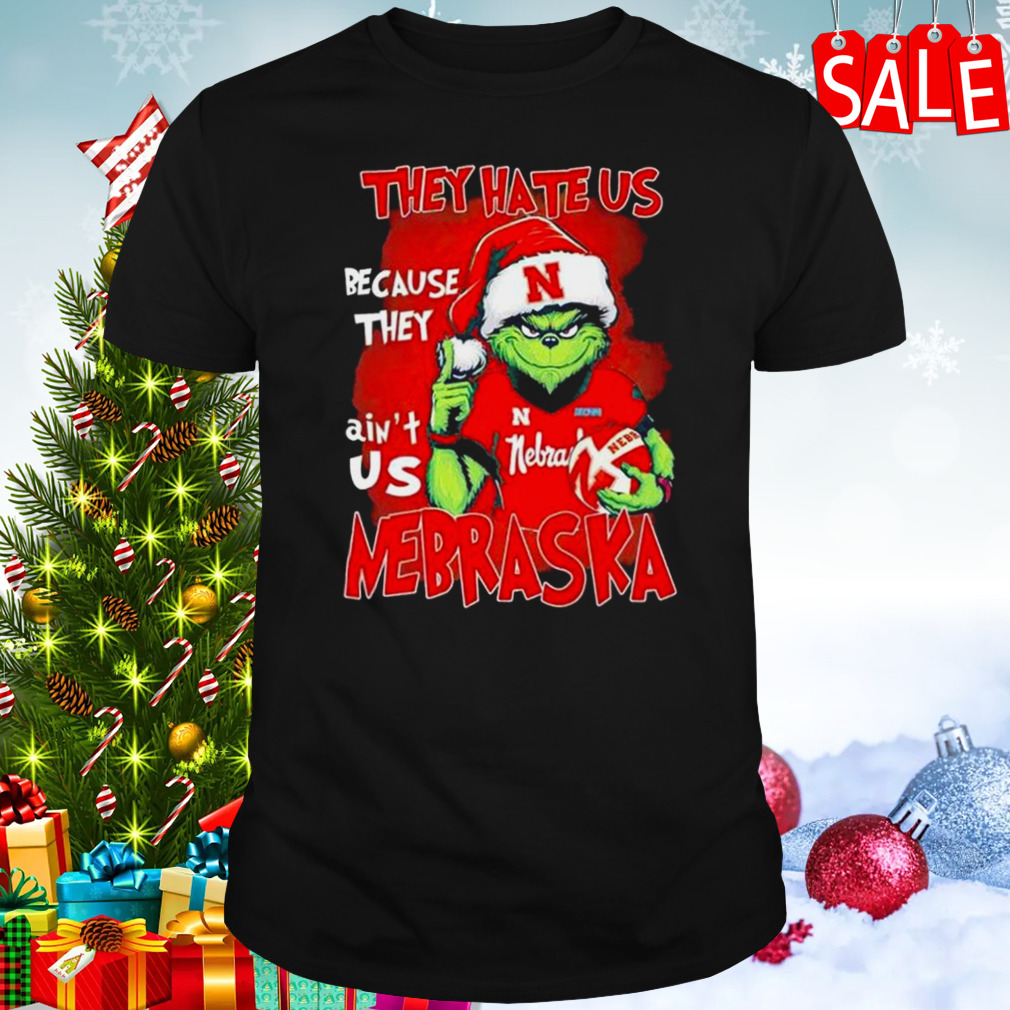 Santa Grinch They Hate Us Because They Nebraska Cornhuskers Christmas Shirt