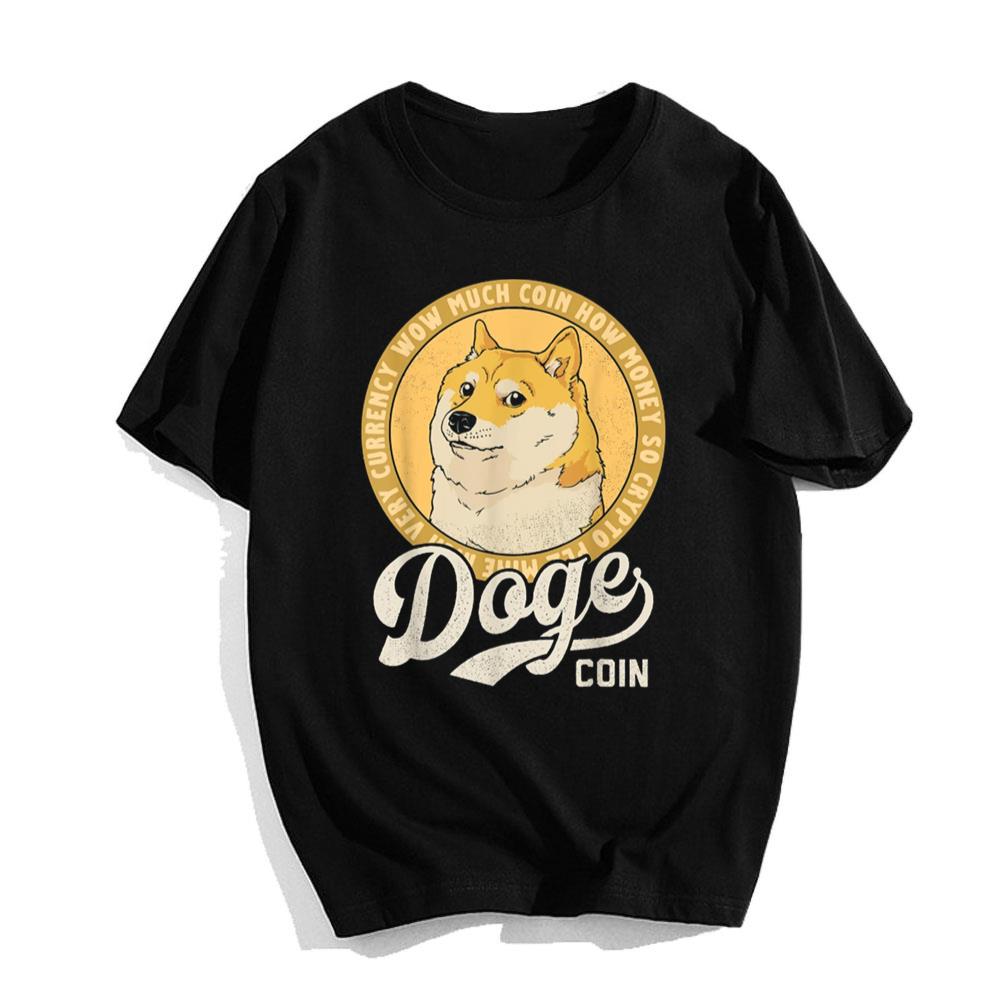 Dogecoin Doge Coin Logo Shiba Inu Dog Crypto Currency Meme T-Shirt