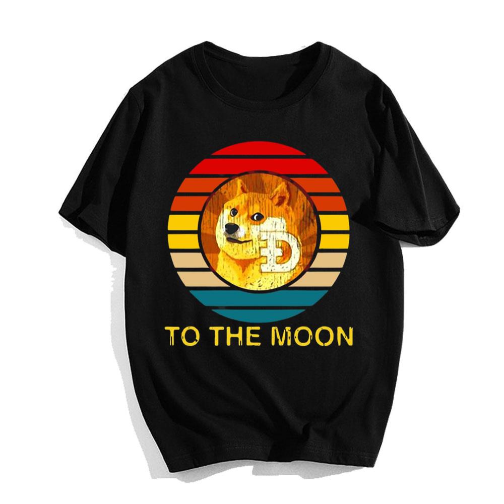 Dogecoin Doge To The Moon Vintage T-shirt