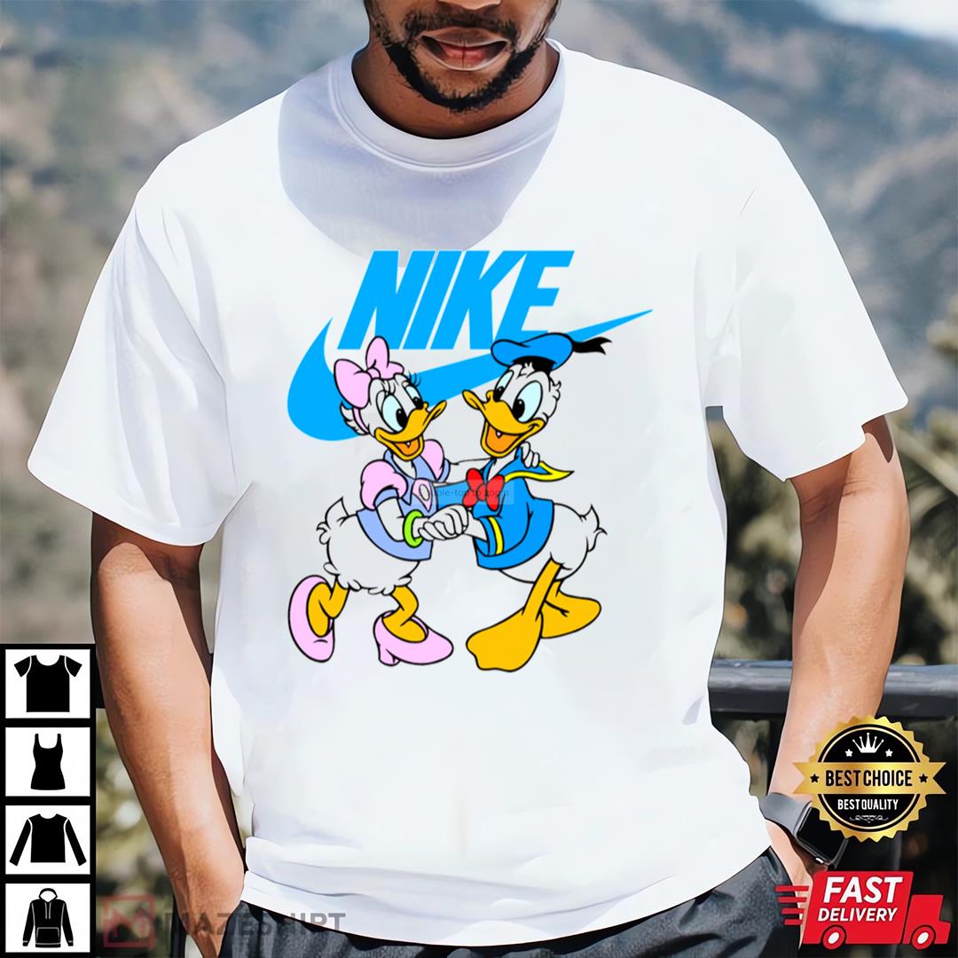 Donald And Daisy Nike T-shirt, Donald Daisy Duck shirt, Disney Swoosh Shirt
