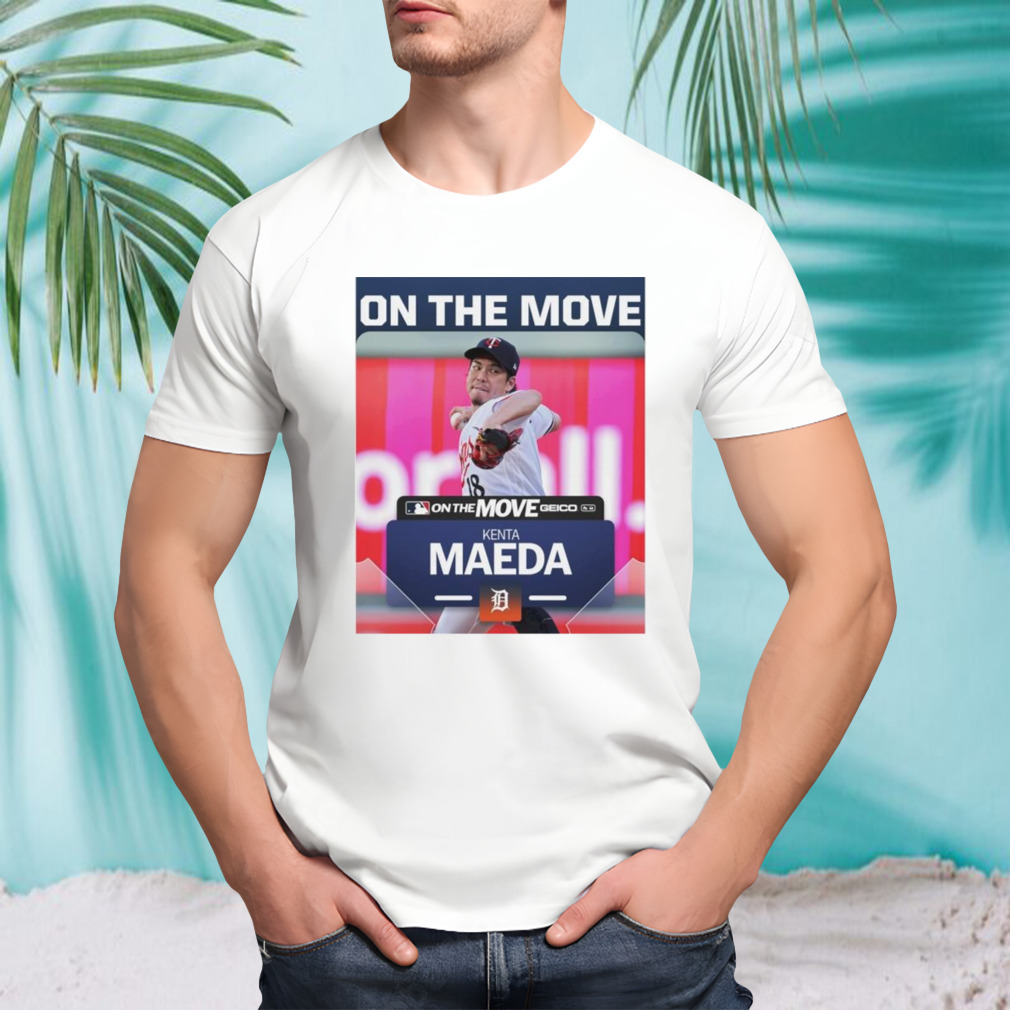 Kenta Maeda on the move Geico shirt