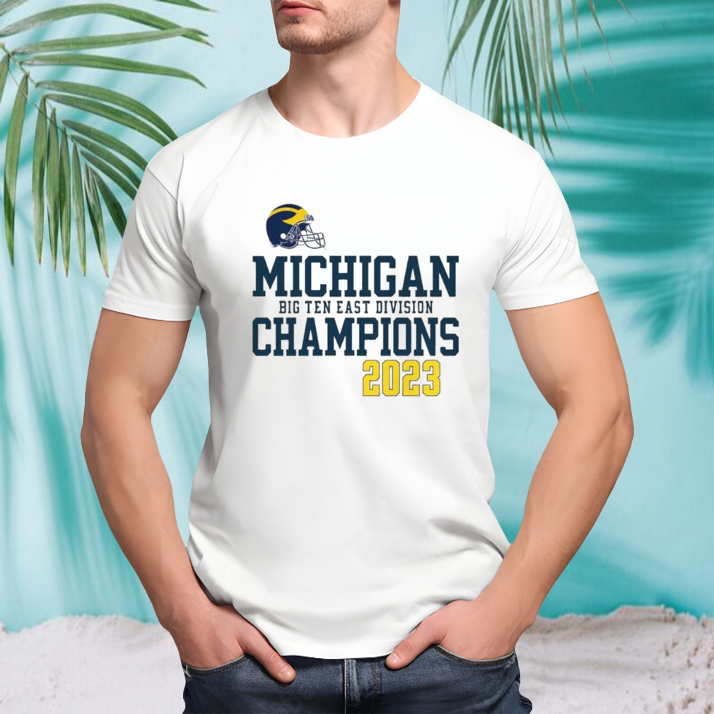 Michigan Football Helmet Big Ten East Champions 2023 T-shirt