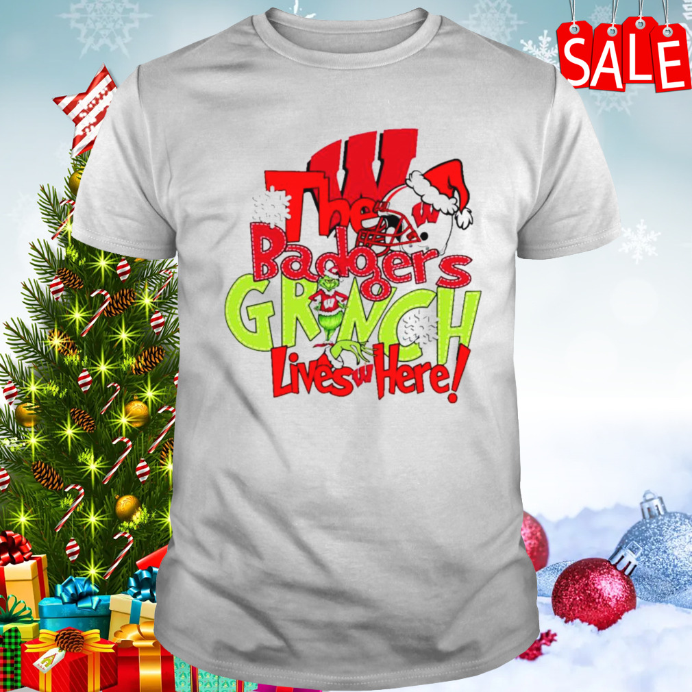 The Badgers Grinch lives here Christmas shirt