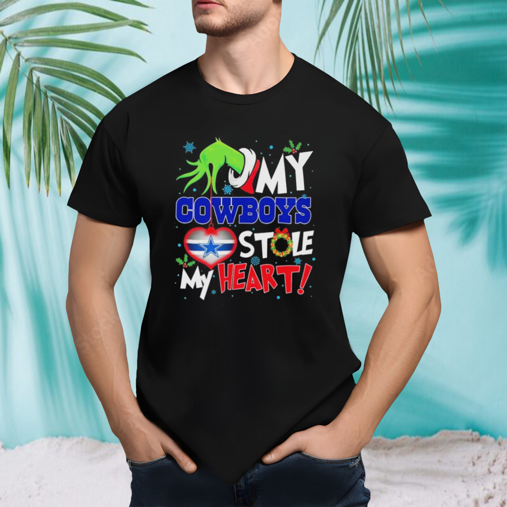 Grinch Hand My Dallas Cowboys Stole My Heart Christmas shirt