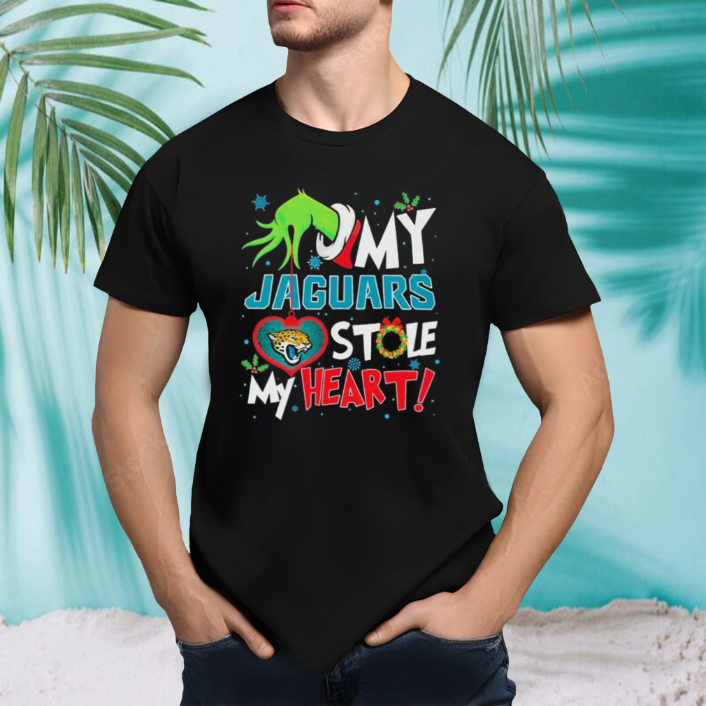Grinch Hand My Jacksonville Jaguars Stole My Heart Christmas shirt