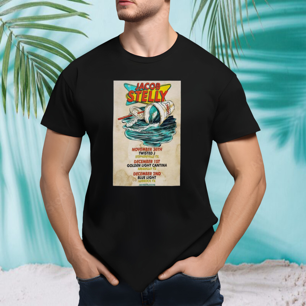 Jacob Stelly Blue Light Lubbock TX Dec 2-2023 poster shirt