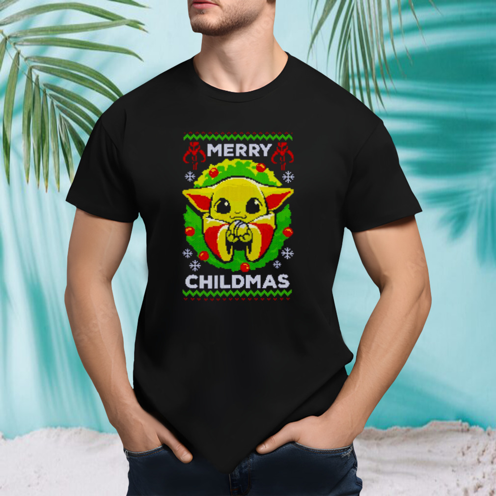 Baby Yoda merry childmas Ugly Christmas shirt